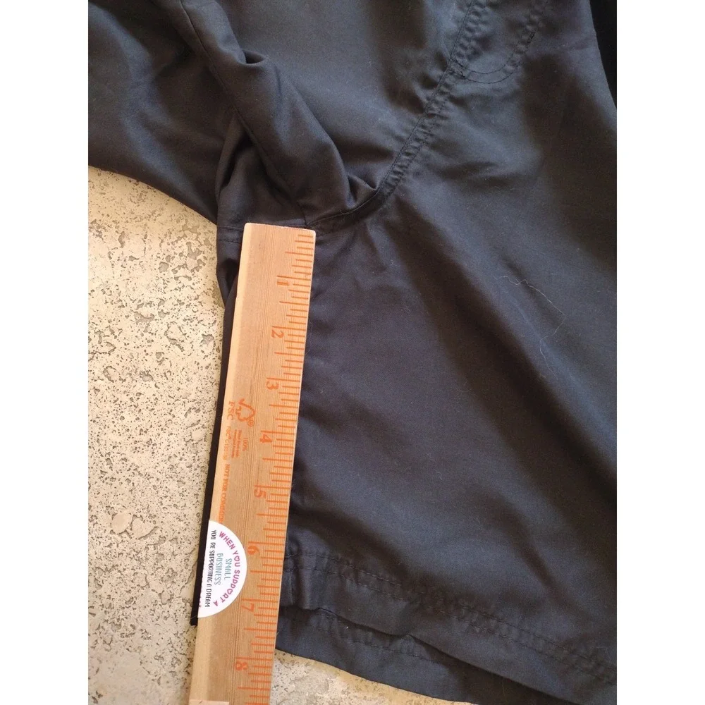 OP Ocean Pacific Swim Shorts Men Size L Black Surf Pockets Trunks Swimwear Beach
